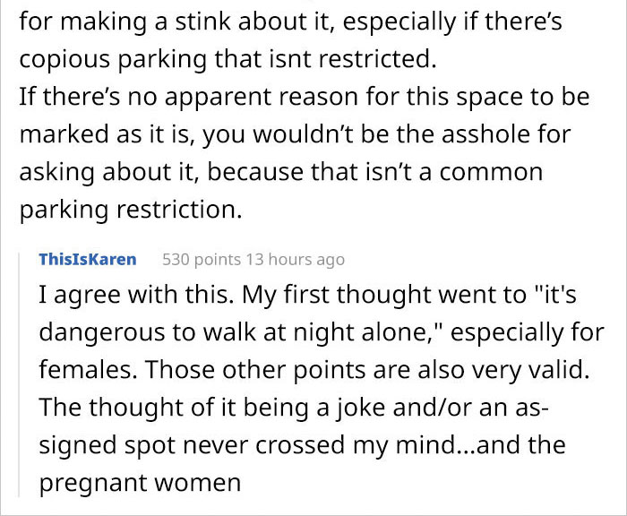 People Are Explaining Why "Female Only" Parking Spaces Exist After This Guy Points Out It's Not Equal