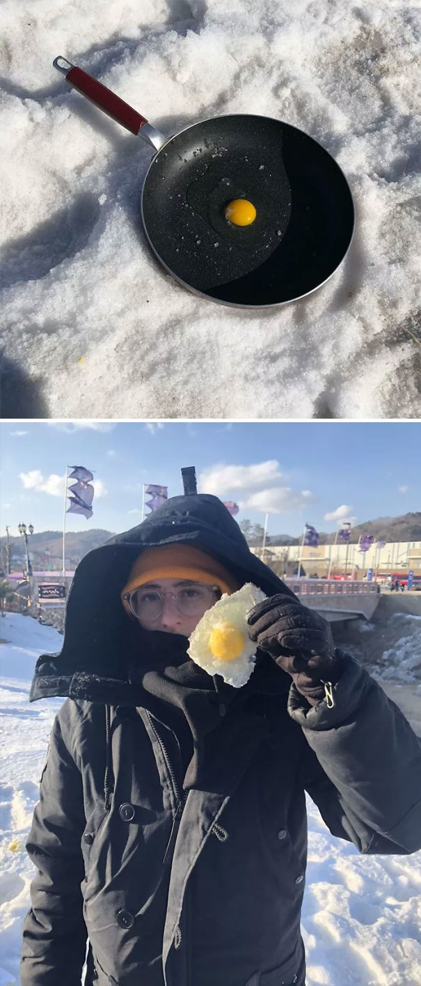 I Just Wanted To See How Long It Would Take For An Egg To Freeze Outside And Also What Would Become Of My Egg