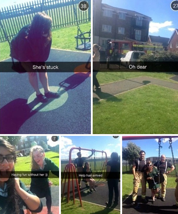 The Heroic Story Of How My Friend Got Stuck In A Children's Swing And Had To Be Rescued By The Fire Department