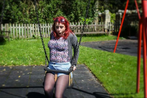 Throw Back To The Time I Got Stuck In A Child's Swing, I Think Before I Got In My Mother Had Declared That She Bet Me I Couldn't. Cheers Mum