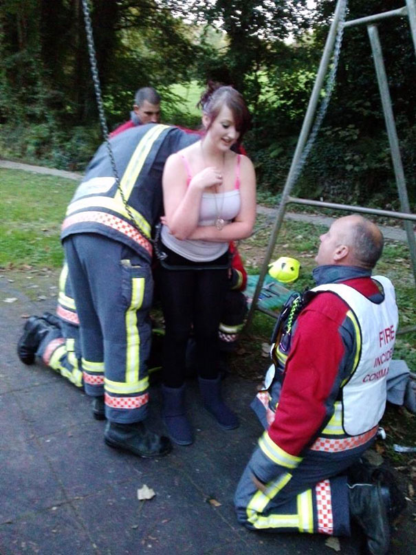 When My Daughter Got Stuck In A Baby Swing And Had To Get The Fire Brigade To Get Her Out. I Couldn't Stop Laughing