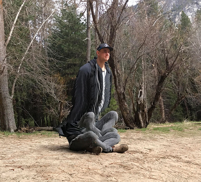 My Friend Decided To Stand Up While I Was Taking A Vertical Panorama