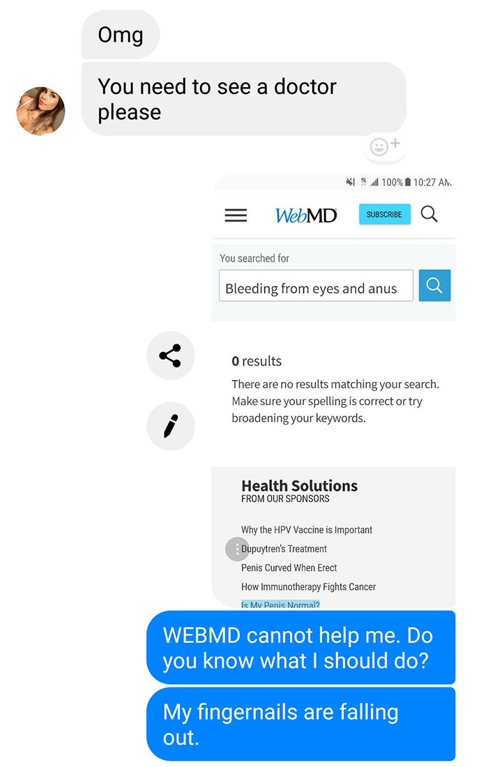 Guy Pranks Online Scammer By Sending Them Fake Pics Of Awful Things That Are Happening To Him