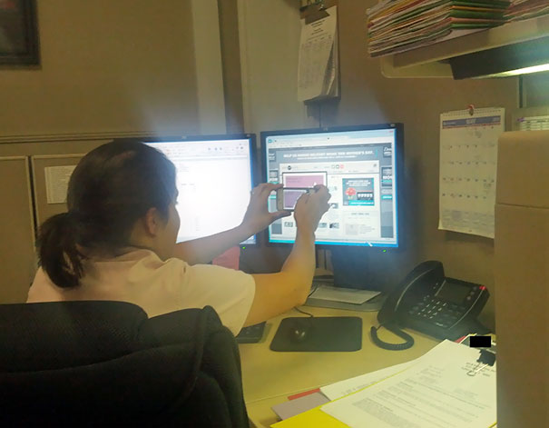 My Coworker Sends Pictures To Her Husband All Day. This Is Her Technique