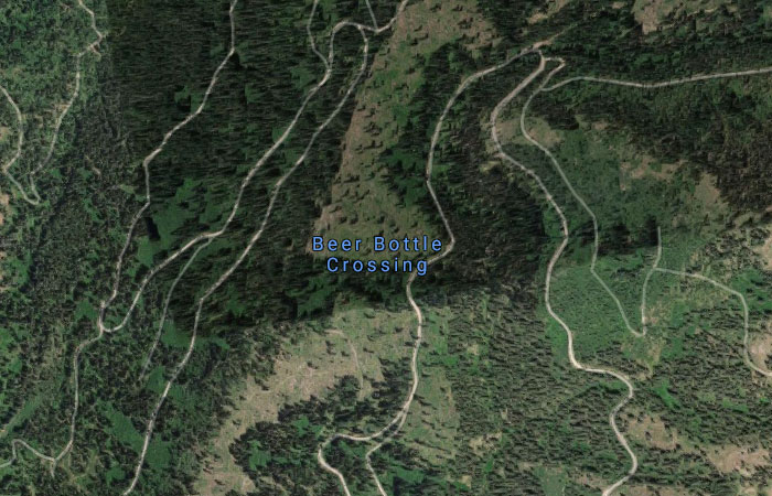 Beer Bottle Crossing, Idaho