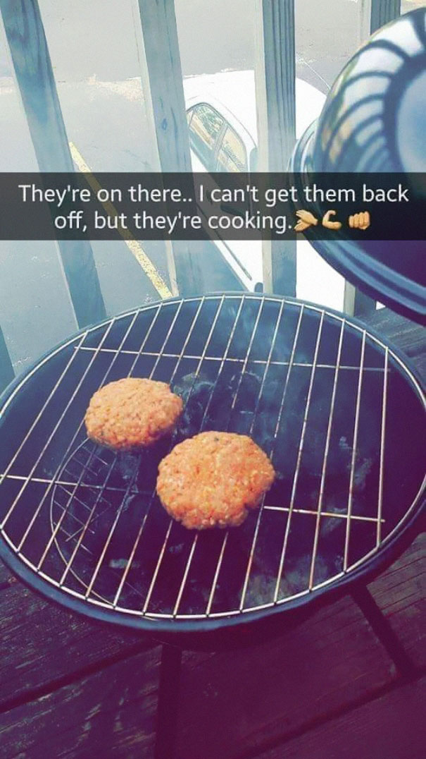 Woman Sets Out To Grill Some Tasty Burgers On Charcoal, Fails Hilariously