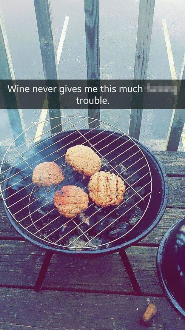 Woman Sets Out To Grill Some Tasty Burgers On Charcoal, Fails Hilariously