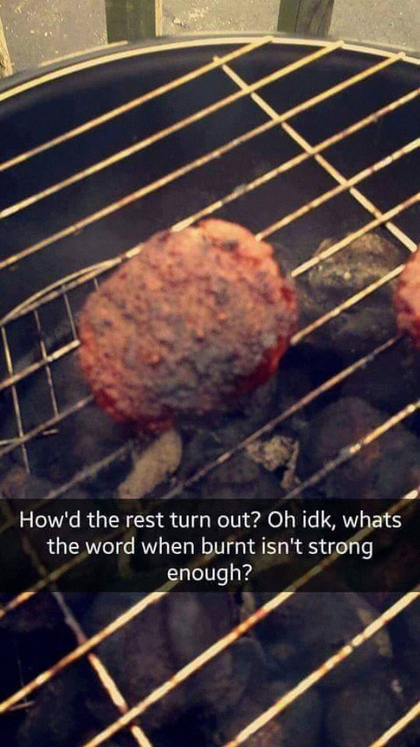 Woman Sets Out To Grill Some Tasty Burgers On Charcoal, Fails Hilariously