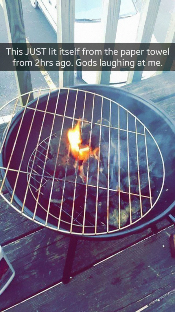 Woman Sets Out To Grill Some Tasty Burgers On Charcoal, Fails Hilariously Woman Sets Out To Grill Some Tasty Burgers On Charcoal, Fails Hilariously