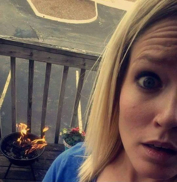 Woman Sets Out To Grill Some Tasty Burgers On Charcoal, Fails Hilariously