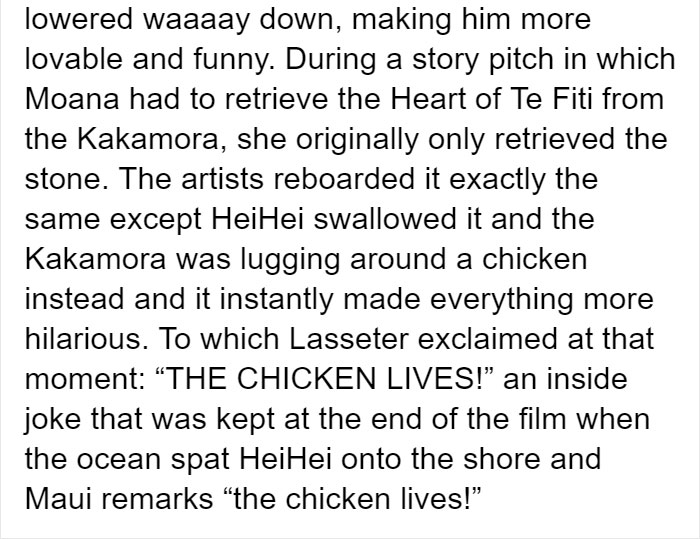 Someone Asked Why Disney Dumbed Down Moana's Rooster And One Tumblr User Gave The Perfect Answer Someone Asked Why Disney Dumbed Down Moana's Rooster And One Tumblr User Gave The Perfect Answer