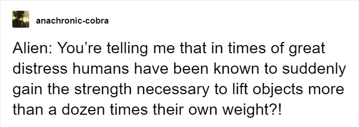 Someone Points Out That Humans Are Capable Of Hysterical Strength And People Share Stories Someone Points Out That Humans Are Capable Of Hysterical Strength And People Share Stories