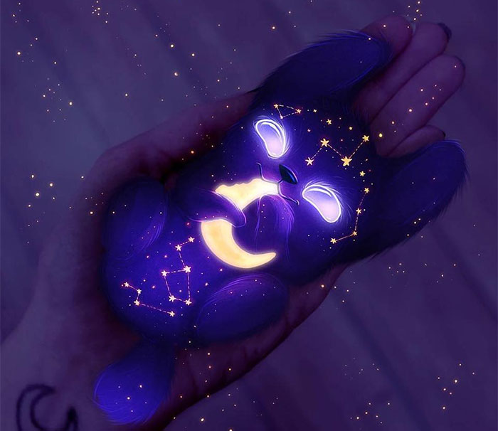 My 30 Illustrations Of Adorable Glowing Monsters From Space