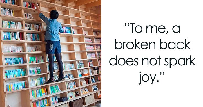 Japanese Architect Presents A Special Bookshelf For Book Lovers Who Live In Seismic Zones