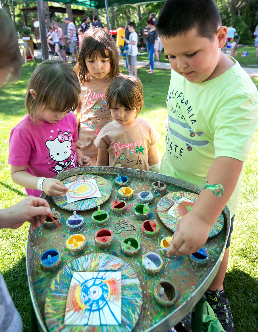 Amazing Paintings With Bike Powered Machine