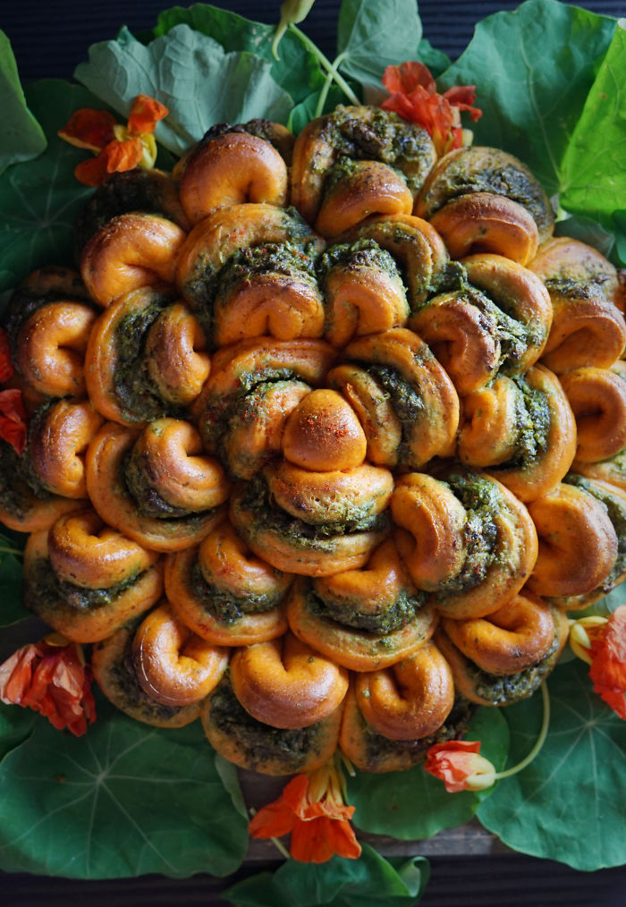 Nasturtium Dragon Scale Bread