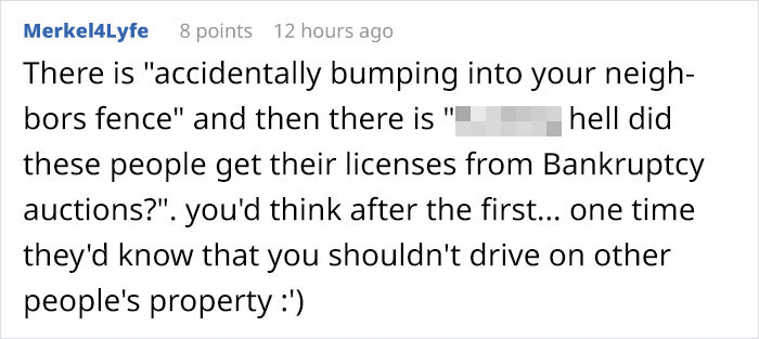 Neighbors Kept Running Over This Family's Fence, So Dad Replaces It With Concrete And Wrecks 8 Of Their Cars Neighbors Kept Running Over This Family's Fence, So Dad Replaces It With Concrete And Wrecks 8 Of Their Cars