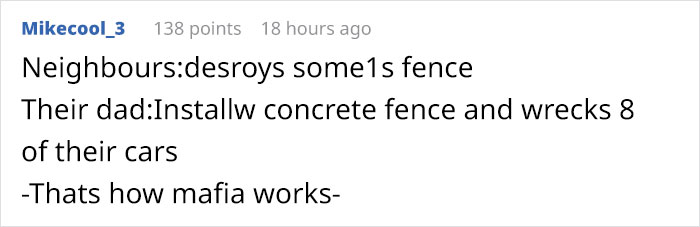 Neighbors Kept Running Over This Family's Fence, So Dad Replaces It With Concrete And Wrecks 8 Of Their Cars Neighbors Kept Running Over This Family's Fence, So Dad Replaces It With Concrete And Wrecks 8 Of Their Cars