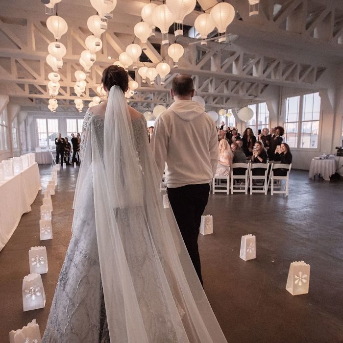 Couple Has An "Unusual" Wedding Where Guests Get To Wear Their Old Bridal Dresses Again