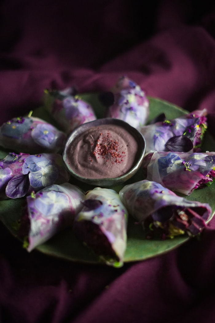 Purple Salad Rolls With Sumac