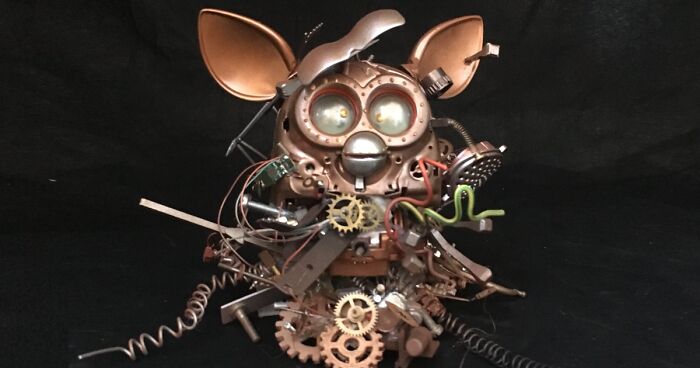 My Husband Creates Amazing Steampunk Sculptures Of Pop Culture Characters From Recycled Materials