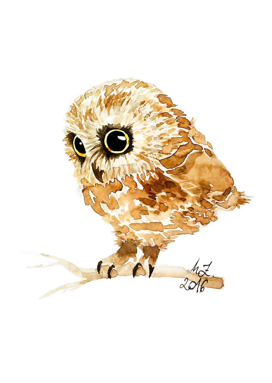 I Paint Tiny, Cute Owls On A Daily Basis And Can't Stop (17 Illos)