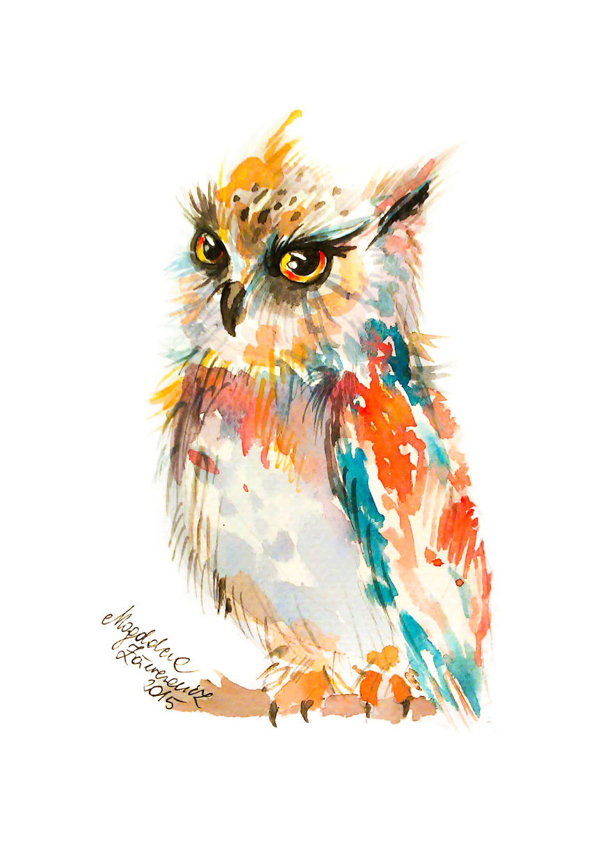 I Paint Tiny, Cute Owls On A Daily Basis And Can't Stop (17 Illos)