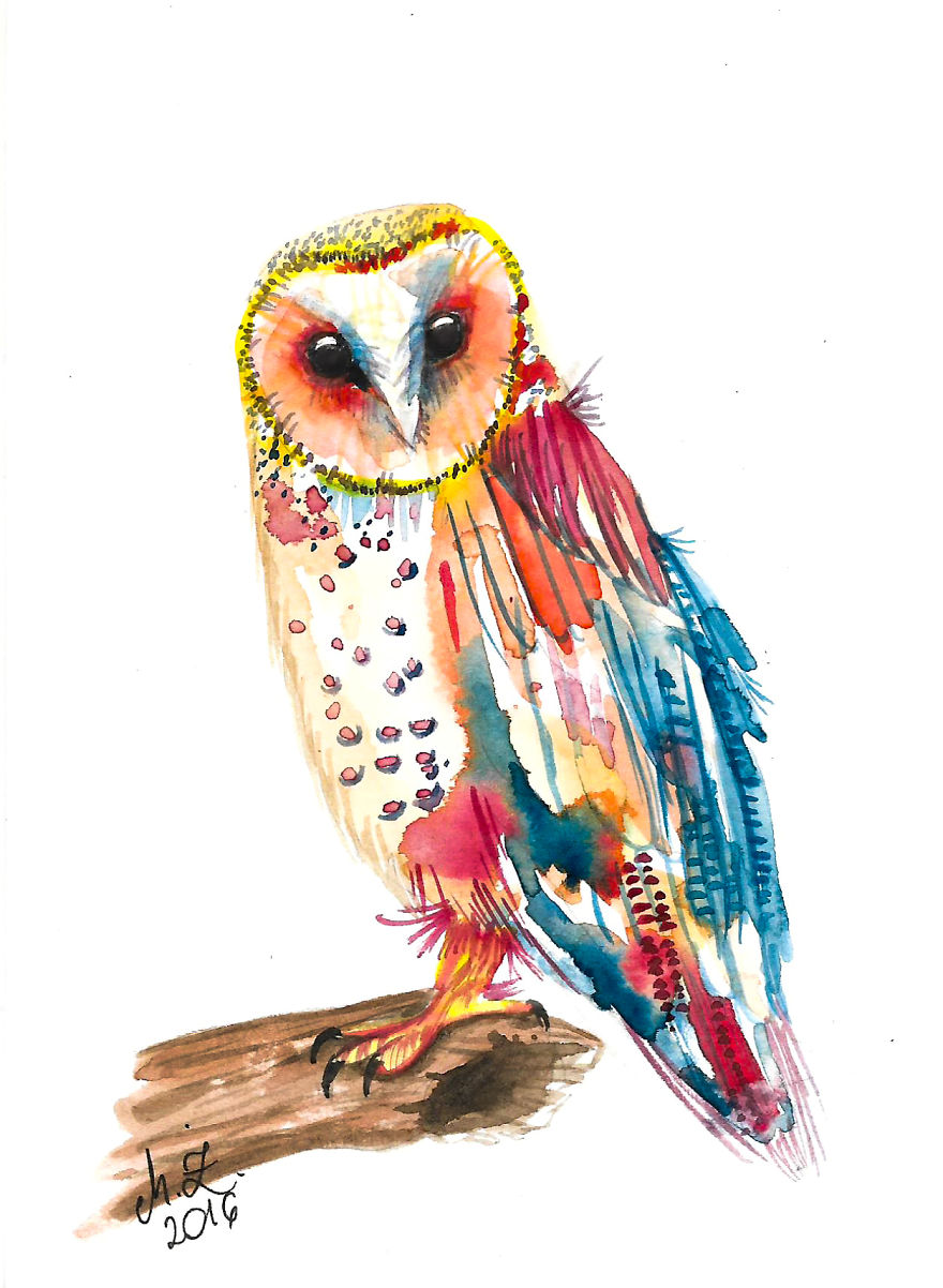 I Paint Tiny, Cute Owls On A Daily Basis And Can't Stop (17 Illos)
