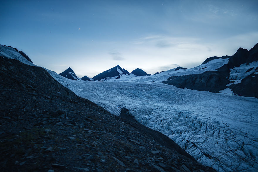 Camping At The Worthington Glacier, Alaska