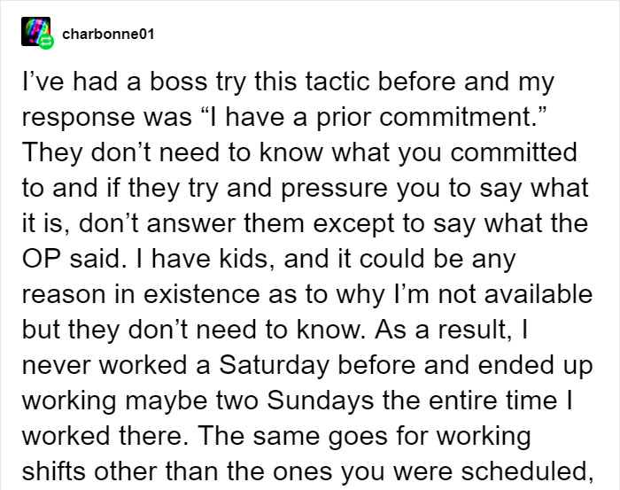 Someone Gives Millennials Advice On How To Say 'No' When Your Boss Wants You To Work On A Free Day Someone Gives Millennials Advice On How To Say 'No' When Your Boss Wants You To Work On A Free Day
