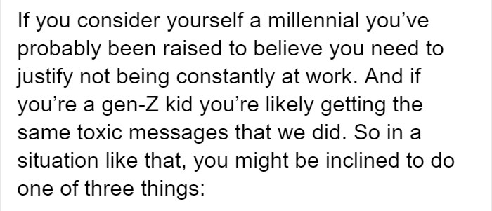 Someone Gives Millennials Advice On How To Say 'No' When Your Boss Wants You To Work On A Free Day Someone Gives Millennials Advice On How To Say 'No' When Your Boss Wants You To Work On A Free Day