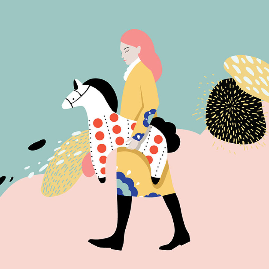 Colorful Illustrations About Significance Of Women And Feminity