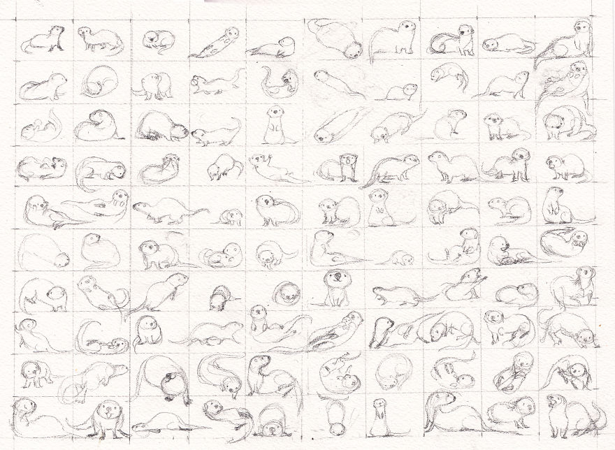 I Challenged Myself To Draw 101 Otters And Then Decided To Sculpt Them I Challenged Myself To Draw 101 Otters And Then Decided To Sculpt Them