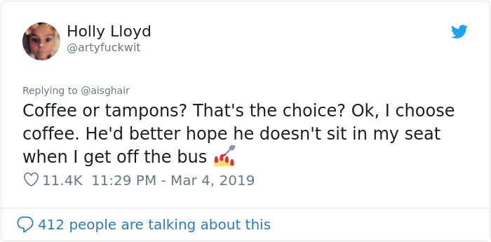 Man Tells Women To Stop Whining About Tampon Prices Cause They Only Need 7 Per Period, Gets Roasted Immediately Man Tells Women To Stop Whining About Tampon Prices Cause They Only Need 7 Per Period, Gets Roasted Immediately