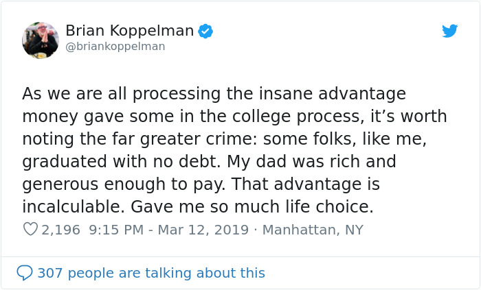 If You Thought College Admission Scandal Was Bad, This Woman's Post About Rich People Buying Her Writing Services Will Show It's Worse