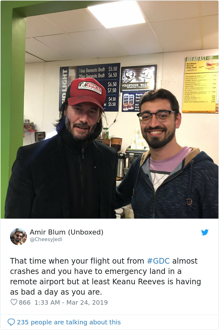 Keanu Reeves Goes Through An Emergency Landing, Shares A Van With Other Passengers Instead Of Private Luxurious Ride Keanu Reeves Goes Through An Emergency Landing, Shares A Van With Other Passengers Instead Of Private Luxurious Ride