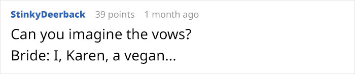 Instead Of Serving Vegan Food At Their Wedding Party, This Couple Banned Meat-Eating Friends And Family From Attending It