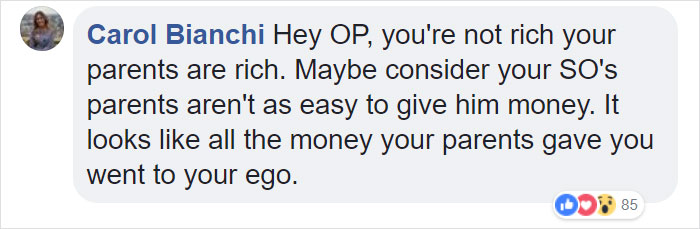 Rich Girl Confesses She Resents Her Boyfriend Because He Can't Spoil Her, Gets Shut Down With Responses