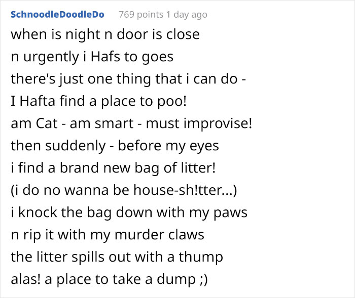 Cat Splits Open A Litter Bag To Poop After He Finds Door To His Litter Box Shut, People React With Hilarious Comments Cat Splits Open A Litter Bag To Poop After He Finds Door To His Litter Box Shut, People React With Hilarious Comments