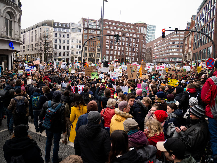 My Photo Report From The School Strike On March In Hamburg