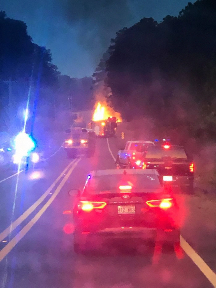 Hero Truck Driver Takes Burning Truck To A Remote Area Before It Explodes, Killing Him Hero Truck Driver Takes Burning Truck To A Remote Area Before It Explodes, Killing Him