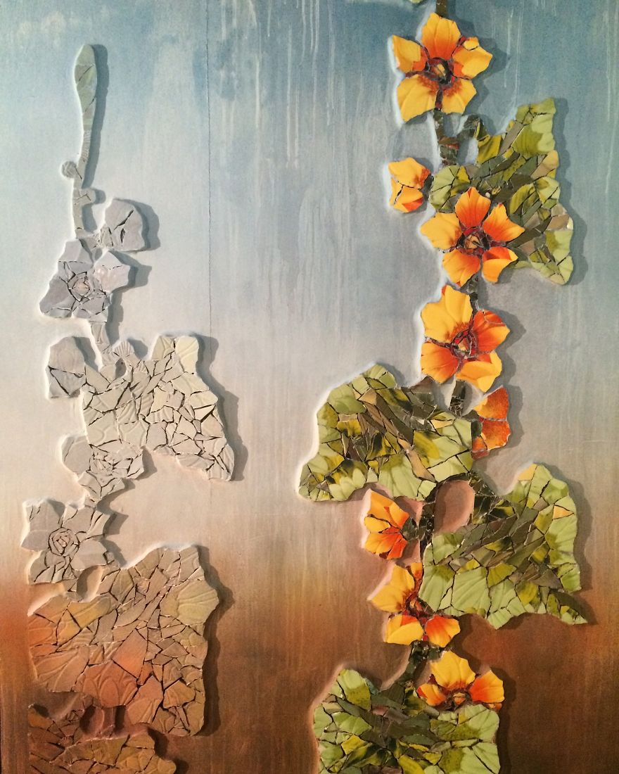 How I Made 30 Malva’s Stems 3 Meters High And 290 Buds For Interior Decoration