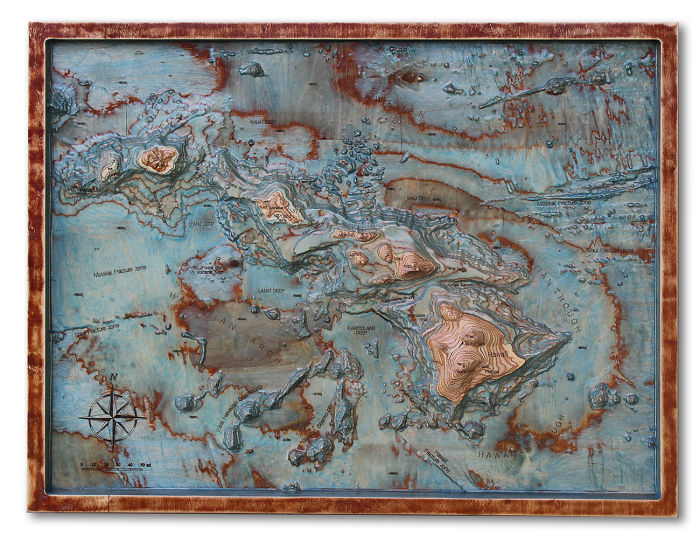 I Cut 3D Maps In Wood To Show How Incredibly Beautiful Our Planet Is