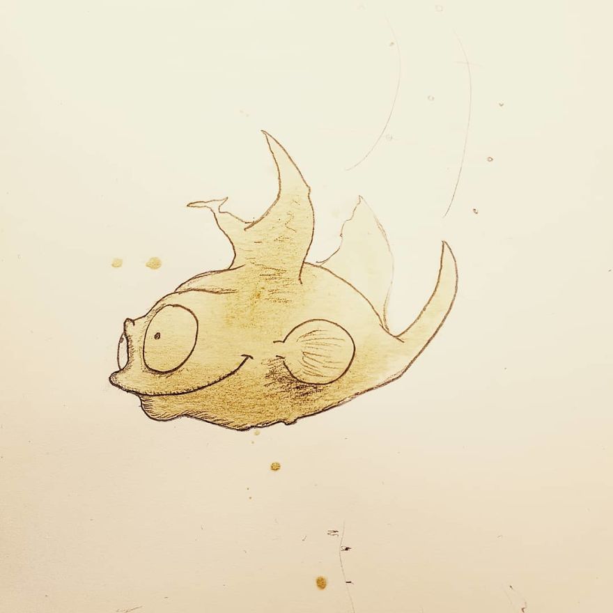 This Artist Imagines Monsters In Any Coffee Stain And The Result Is A Lot Of Fun (New Pics)