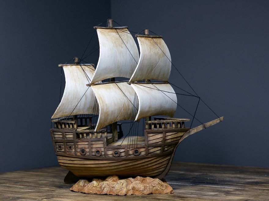 I Made A Pirate Ship Using Pizza Boxes