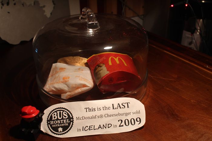 My Hostel Has Preserved The Last Mcdonalds Cheeseburger Sold In Iceland