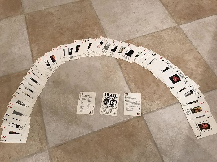 A Pack Of Cards With Images Of Iraq’s Most Wanted That Would Be Given To Troops In Around 2003 To Help Them Identify The Biggest Threats