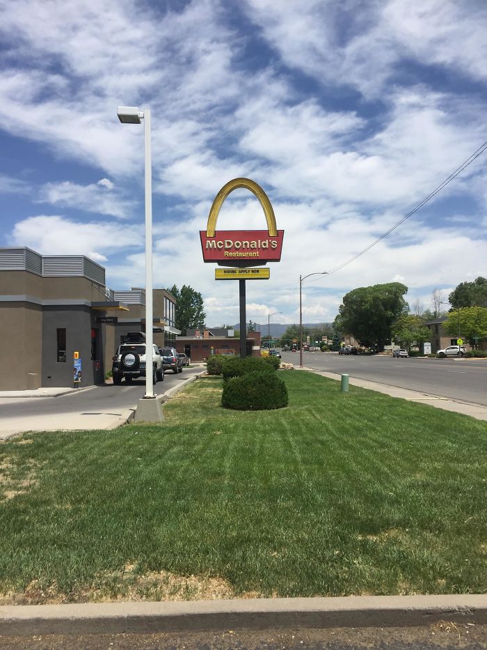 This McDonald's Sign Only Has One Arch