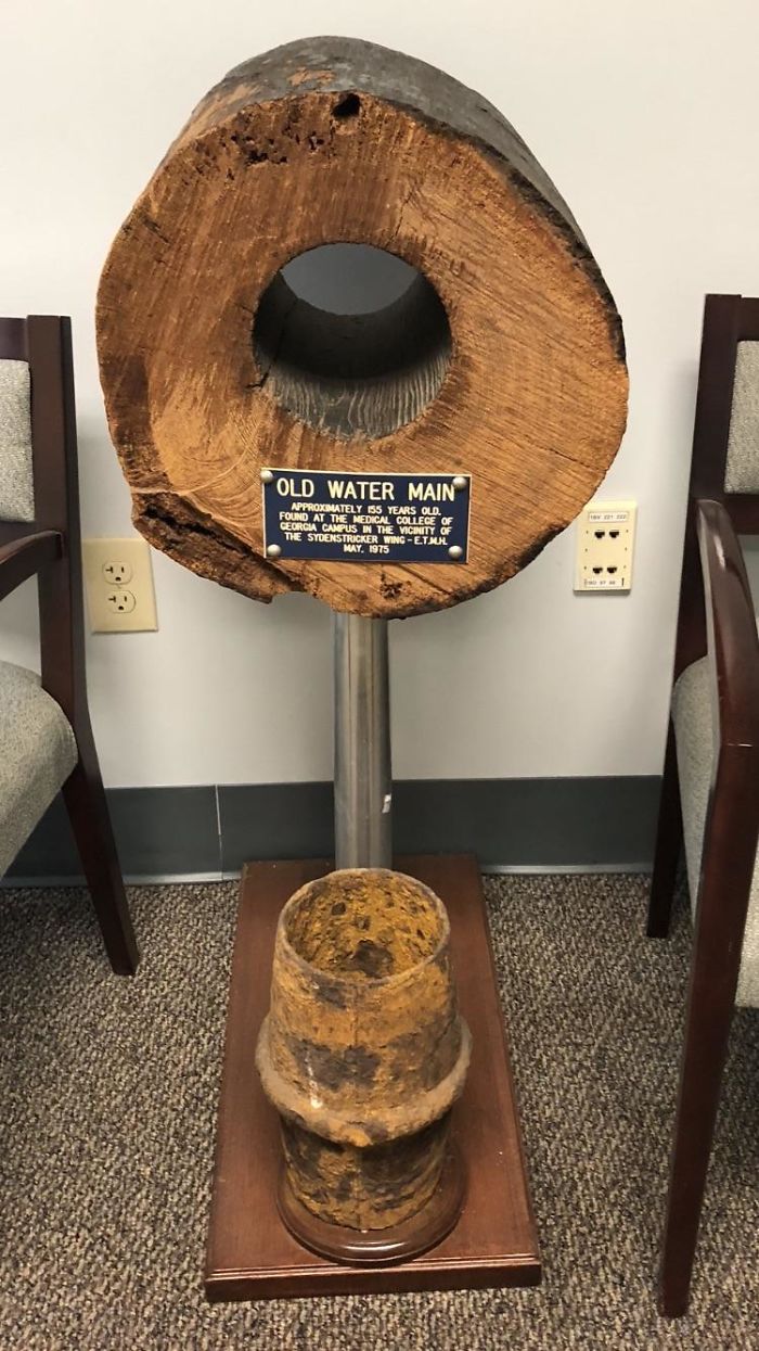 The City Used To Use Hollowed Out Logs As Water Mains. Circa 1860