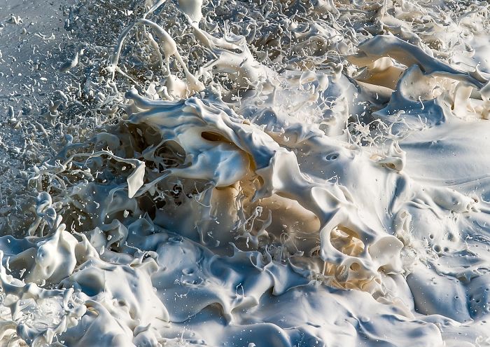 Seafoam Frozen With A High Shutter Speed